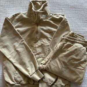 Carhartt WIP Sweatsuit, Cream, Size XS